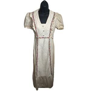 plus size long linen dresses Plus Size Loose Waist Cotton Linen Dress 272901# main image 1